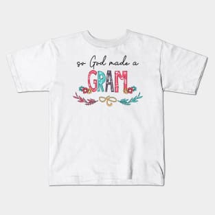 So God Made A Gram Happy Mother's Day Kids T-Shirt